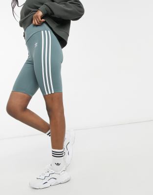 adidas 3 stripe leggings blue