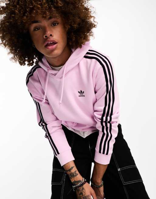 Adidas originals adicolor cropped hoodie 2025 in lilac