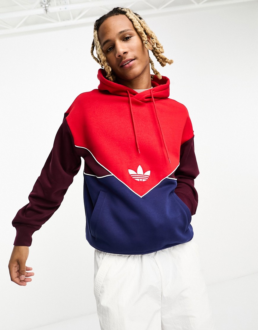 adidas Originals Adicolor hoodie in red