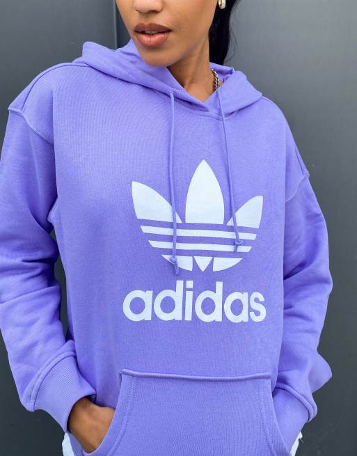 Adidas hoodie paars hot sale