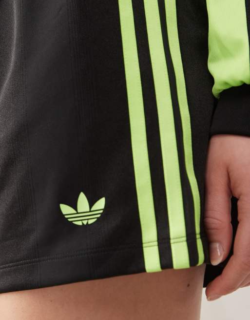 adidas Originals Adicolor jacquard shorts in black and bright