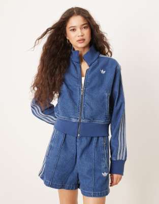 adidas Originals - Adicolor - Jeans-Trainingsoberteil im 90er-Stil in Blau