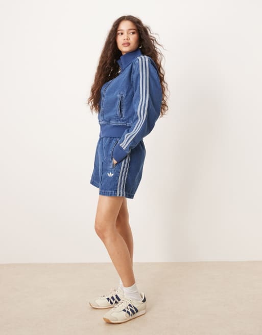 adidas Originals – Adicolor – Jeans-Trainingsoberteil im 90er-Stil in Blau, 3 von 4