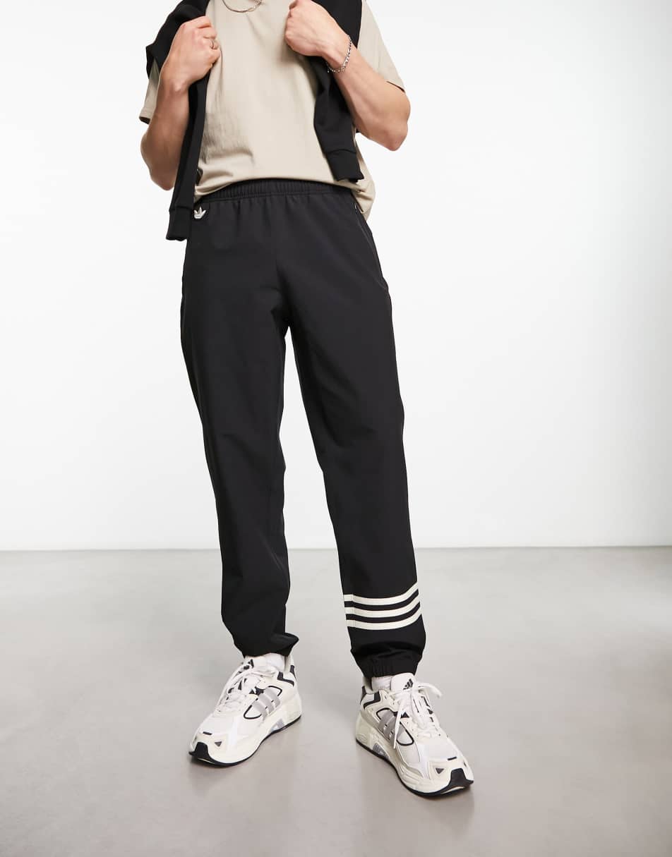 adidas Originals Adicolor joggers in black