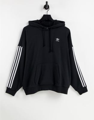 adidas Originals - adicolor - Kapuzenpullover in Schwarz mit den drei Streifen