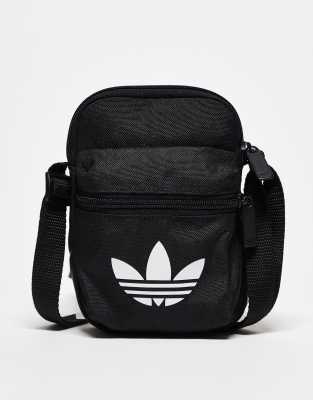 adidas Originals - Adicolor - Klassische Festival-Tasche in Schwarz und Weiß