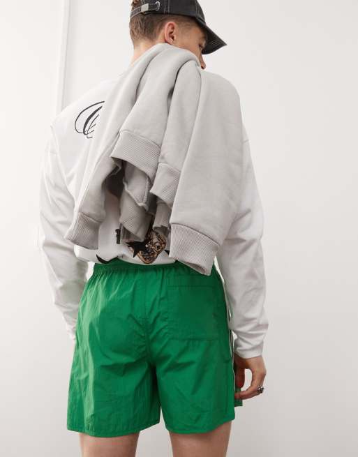 adidas Originals adicolor Klassische Sprinter Shorts in Grun mit den 3 Streifen ASOS