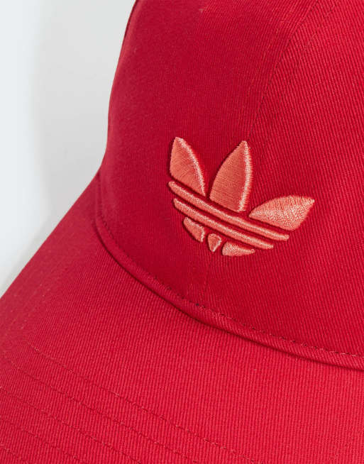 adidas Originals Adicolor klassische Trefoil-Baseballcap in Team Victory Red, 3 von 3