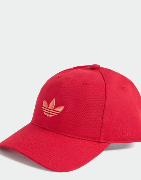 adidas Originals Adicolor klassisk trefoil-basebollkeps i team victory red - view 1