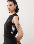 [adidas Originals] adidas Originals Adicolor knitted sweater vest in black L BLACK