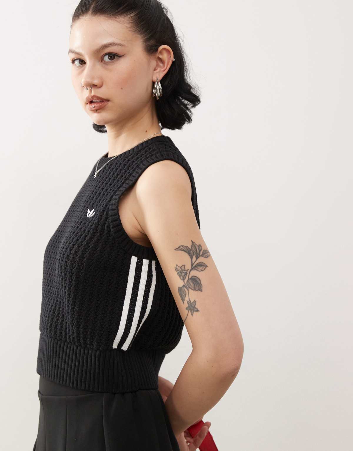 adidas Originals Adicolor knitted sweater vest in black