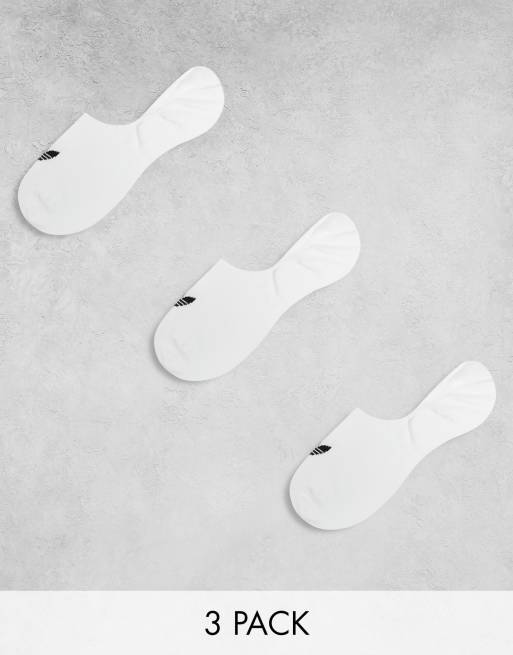 adidas Originals – adicolor – Knöchelsocken mit Dreiblattlogo in Weiß im 3er-Pack