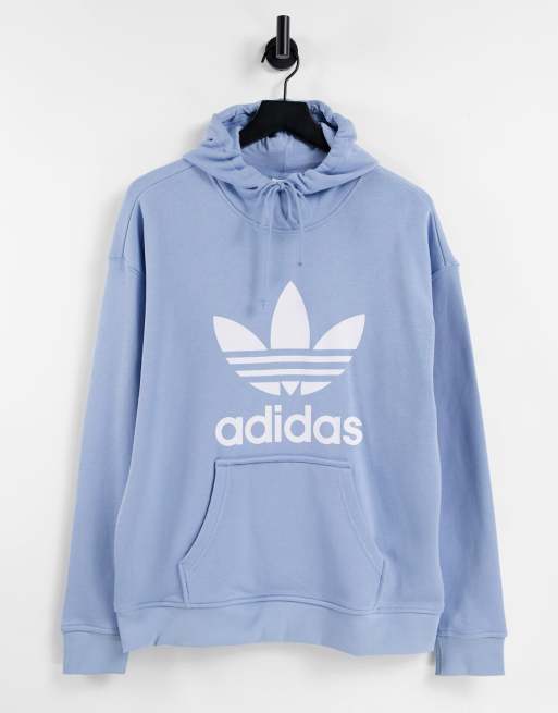 adidas Originals adicolor large logo hoodie in blue