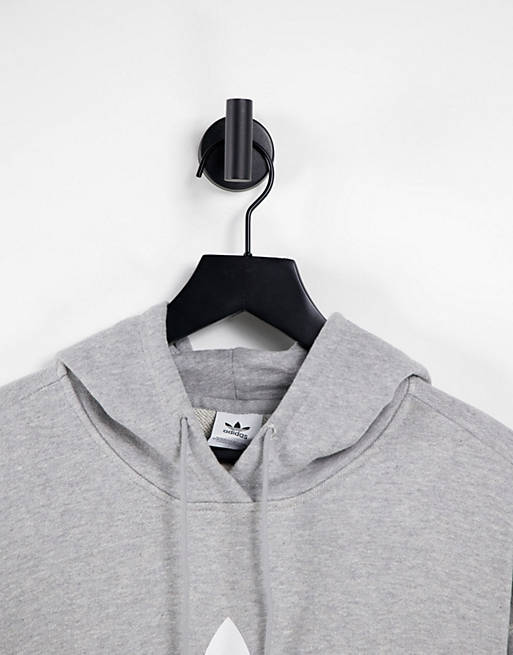  adidas Originals adicolor large logo hoodie in grey 
