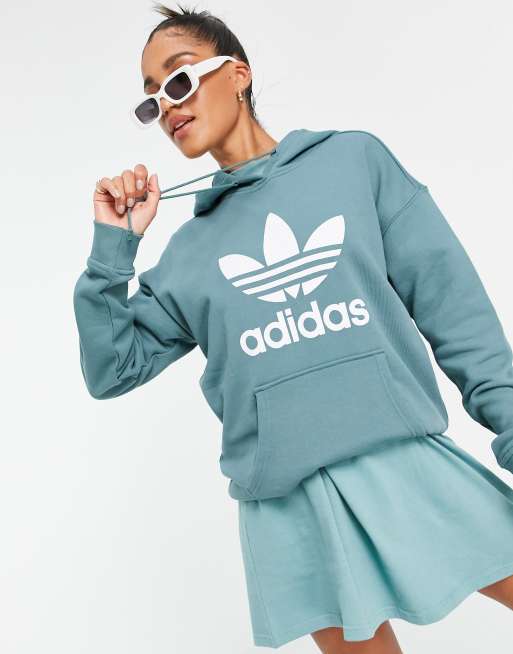 Adidas hoodie hazy emerald hot sale