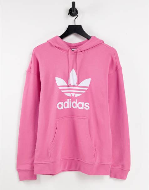 adidas Originals adicolor large logo hoodie in pink - view 1