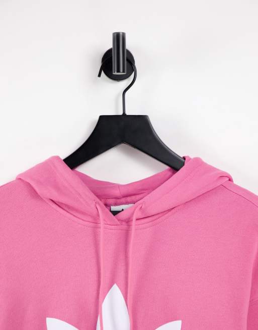 Adidas fashion pink oversized pullover best sale hoodie