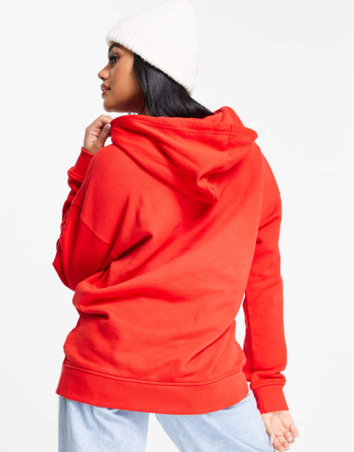 Adidas large logo hoodie red cheap