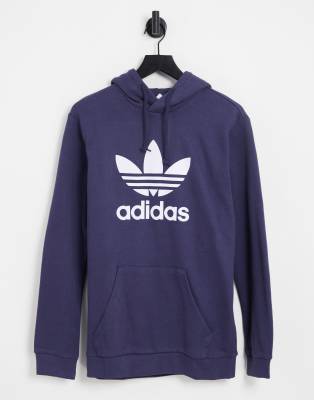 adidas Originals adicolor large logo hoodie in shadow navy