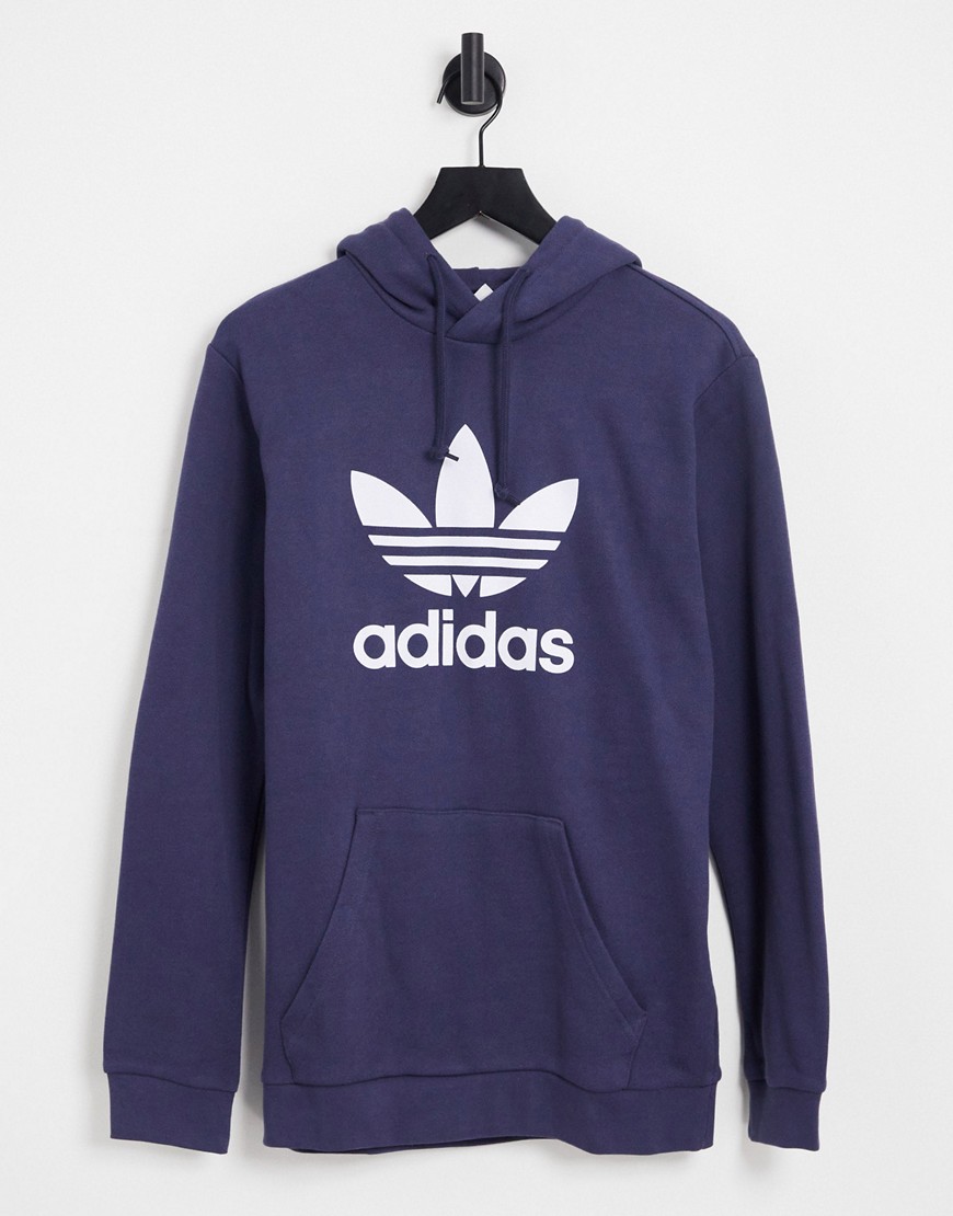 Adidas Originals adicolor large logo hoodie in shadow navy