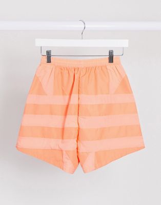 peach adidas shorts