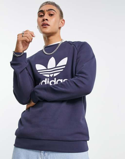 Mens navy adidas outlet sweatshirt
