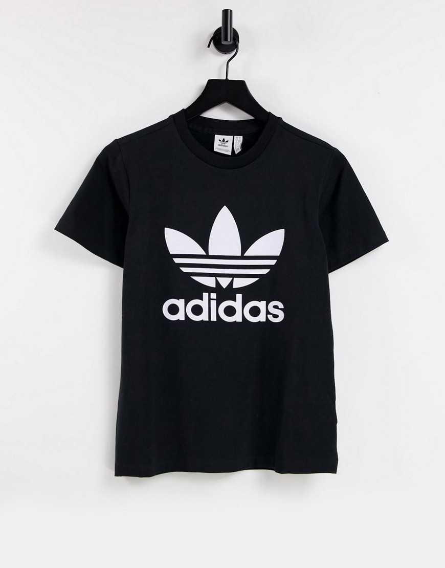 Adidas Originals adicolor large logo T-shirt in black