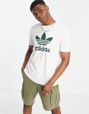 Mens white best sale adidas shirt