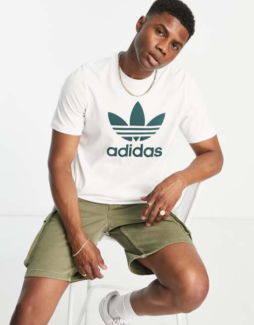 Green and white store adidas t shirt
