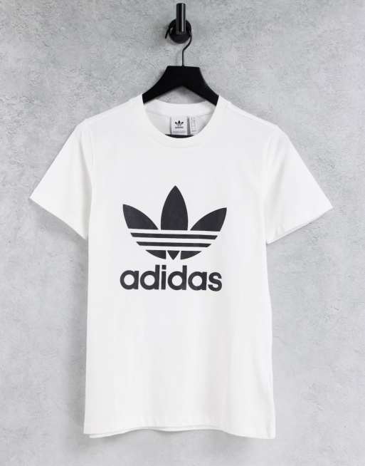 adidas Originals adicolor large in | ASOS white T-shirt logo