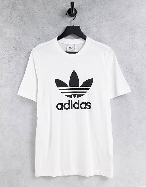 adidas Originals adicolor large logo t-shirt in white