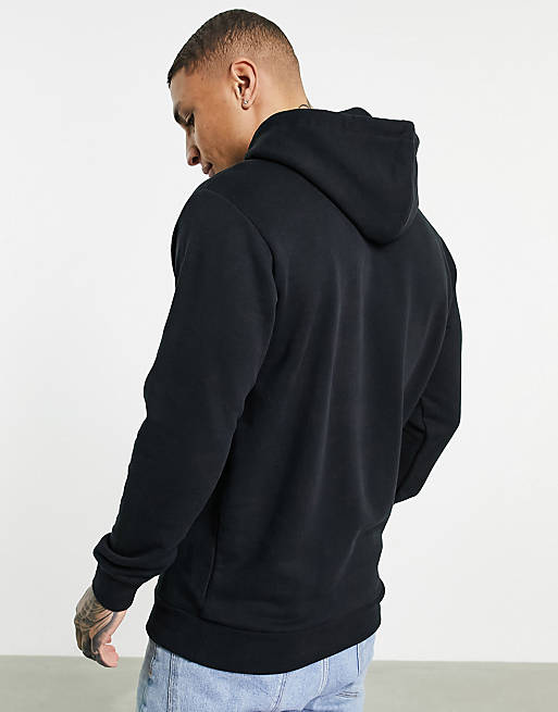 adidas Originals adicolor large trefoil hoodie in black | ASOS