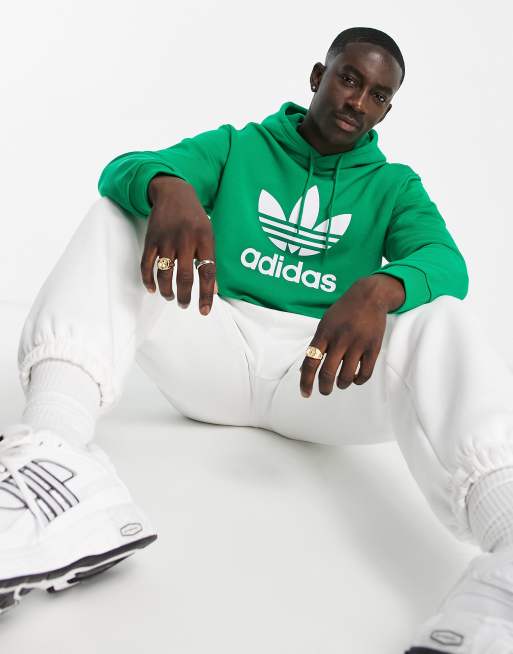 Adidas green trefoil hoodie 2025