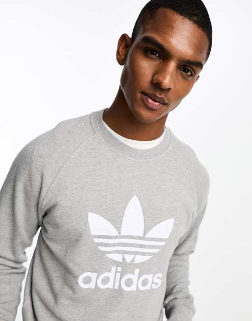 Adidas originals high neck sweatshirt top with trefoil logo
