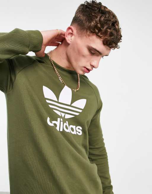 adidas Originals adicolor large trefoil sweatshirt in |