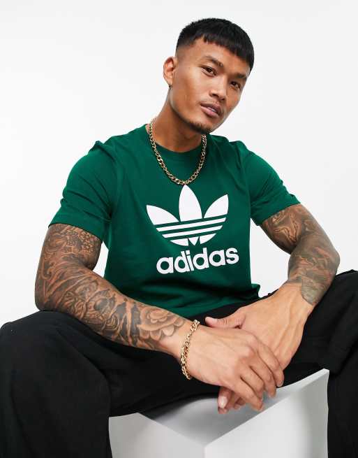 Adidas trefoil dress green shop