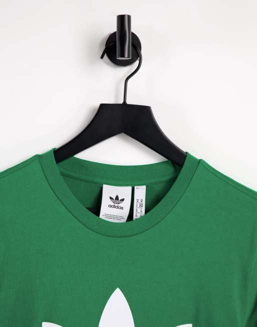 adidas Originals adicolor large trefoil t shirt in green ASOS