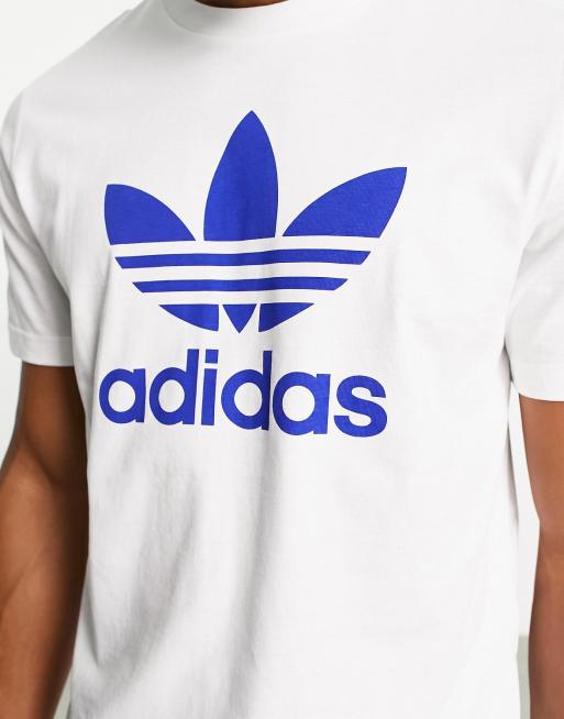 Adidas shirt blue store and white
