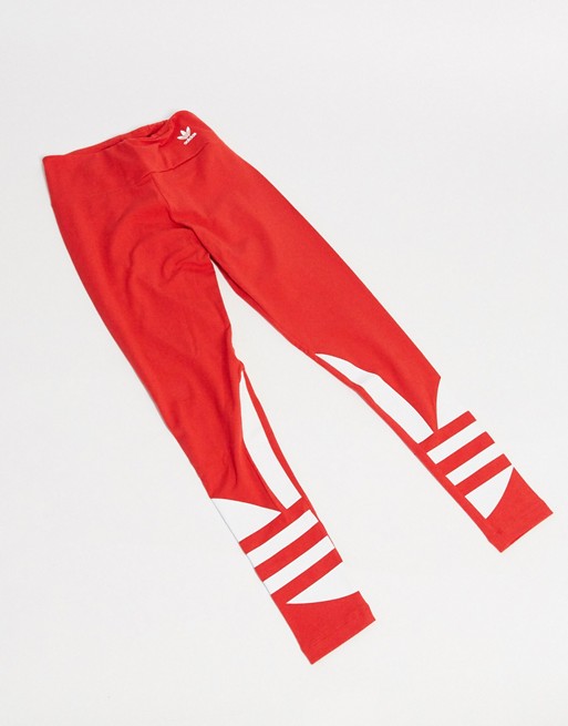 adidas Originals adicolor leggings in red