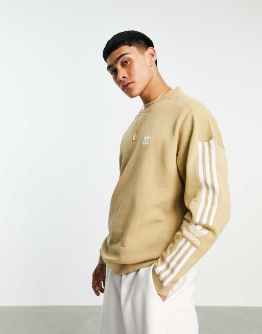 Extreem voordelig Doodt adidas Originals adicolor lock up sweatshirt in beige | ASOS