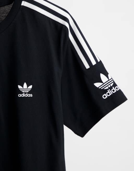 adidas Originals adicolor Lock up three stripe t-shirt in