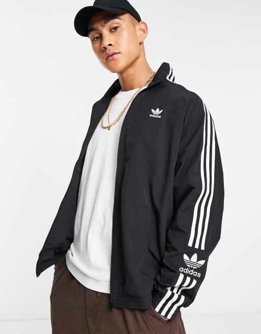 adidas Originals Adicolor lock up track jacket in black | ASOS