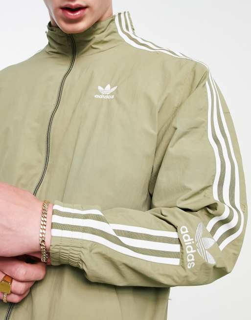 Adidas khaki track jacket on sale