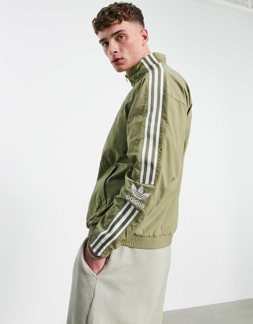 Adidas khaki track jacket on sale