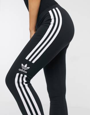 adidas Originals adicolor locked up logo leggings in black