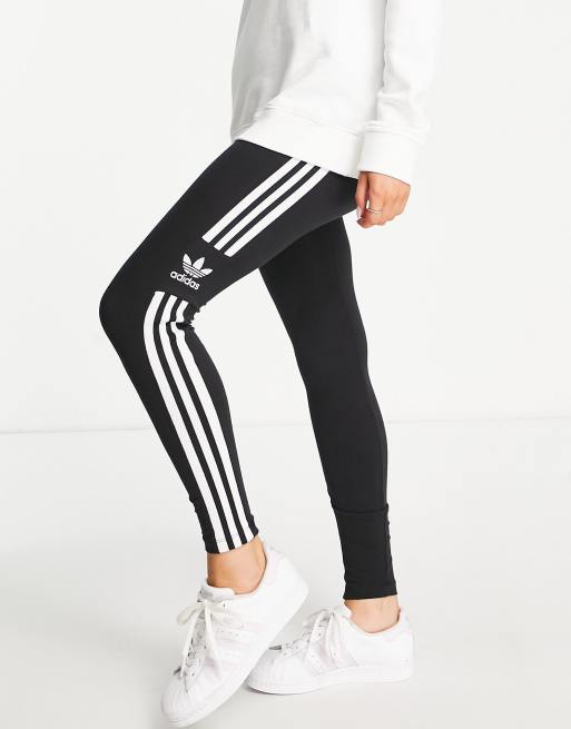 Adidas Originals Adicolor Locked Up Logo Leggings In Black for Women