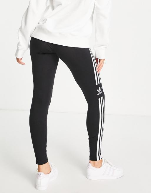 adidas Originals adicolor locked up trefoil leggings in grey