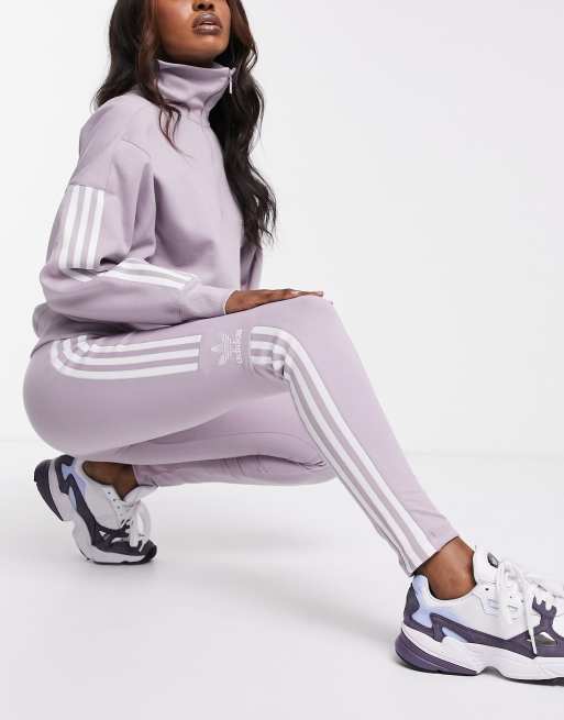 Adidas Originals Adicolor Locked Up Logo Leggings In Black for Women