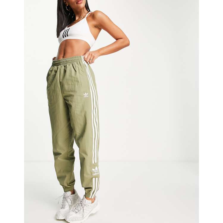 adidas Originals adicolor Locked Up logo sweatpants in khaki ASOS