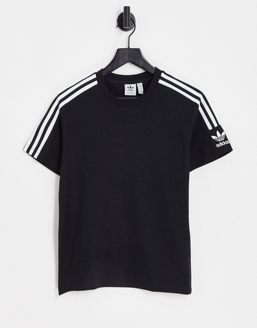 Adidas Originals adicolor locked-up logo T-shirt in black